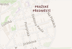Smetanova v obci Jaroměř - mapa ulice