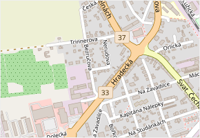 Šustilova v obci Jaroměř - mapa ulice