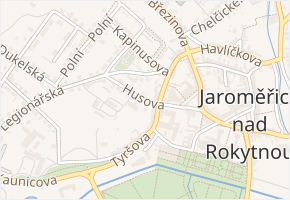 Husova v obci Jaroměřice nad Rokytnou - mapa ulice