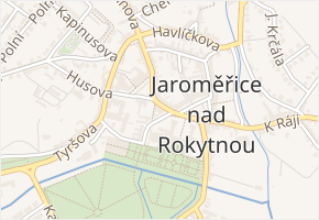 Palackého tř. v obci Jaroměřice nad Rokytnou - mapa ulice