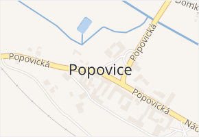 Popovice v obci Jaroměřice nad Rokytnou - mapa části obce