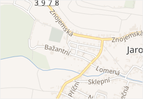 Bažantní v obci Jaroslavice - mapa ulice