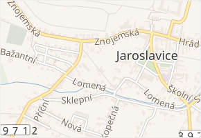 Na Hrázi v obci Jaroslavice - mapa ulice