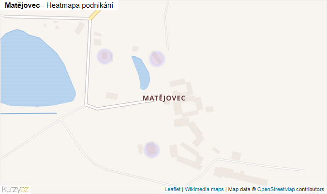 Mapa Matějovec - Firmy v části obce.