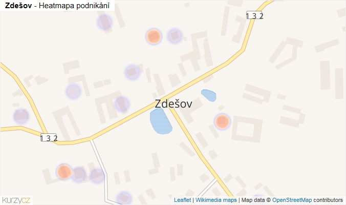 Mapa Zdešov - Firmy v části obce.