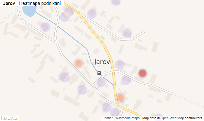 Mapa Jarov - Firmy v části obce.