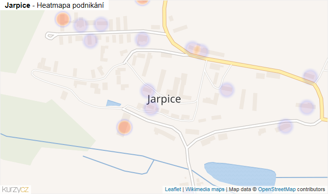 Mapa Jarpice - Firmy v části obce.