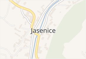Jasenice v obci Jasenice - mapa části obce