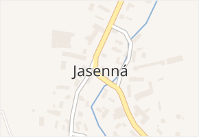 Jasenná v obci Jasenná - mapa části obce