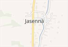 Jasenná v obci Jasenná - mapa části obce