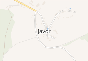 Javor v obci Javor - mapa části obce