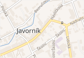 17. listopadu v obci Javorník - mapa ulice