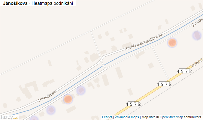 Mapa Janošíkova - Firmy v ulici.