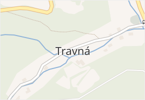 Travná v obci Javorník - mapa části obce
