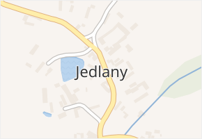 Jedlany v obci Jedlany - mapa části obce
