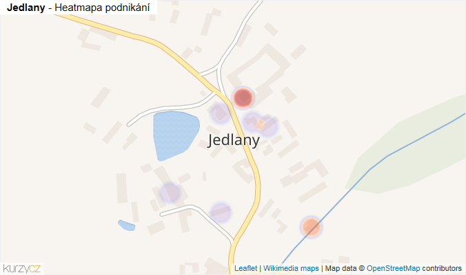 Mapa Jedlany - Firmy v části obce.