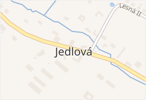 Jedlová v obci Jedlová - mapa části obce