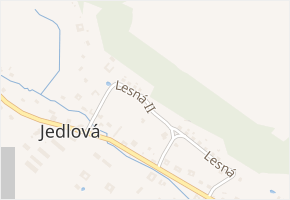 Lesná I v obci Jedlová - mapa ulice