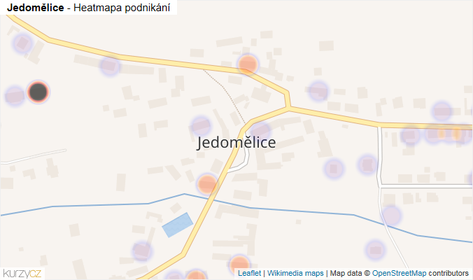Mapa Jedomělice - Firmy v části obce.