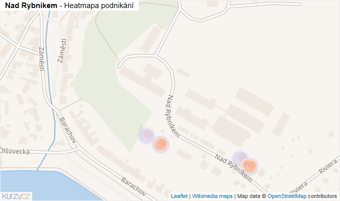 Mapa Nad Rybníkem - Firmy v ulici.