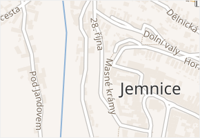 28. října v obci Jemnice - mapa ulice