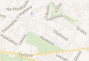 Fialova v obci Jemnice - mapa ulice