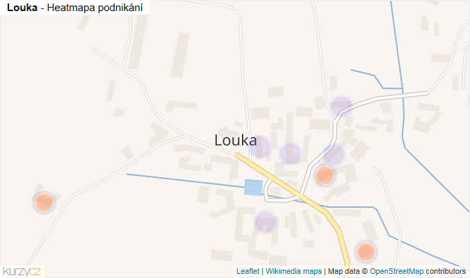 Mapa Louka - Firmy v části obce.