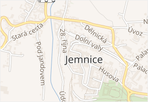 Malá branka v obci Jemnice - mapa ulice