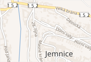 Masné krámy v obci Jemnice - mapa ulice