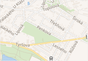 Penkova v obci Jemnice - mapa ulice