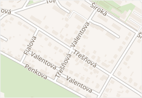 Valentova v obci Jemnice - mapa ulice