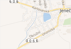 J. Žižky v obci Jeneč - mapa ulice