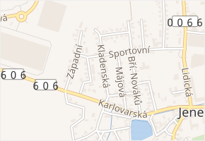 Kladenská v obci Jeneč - mapa ulice