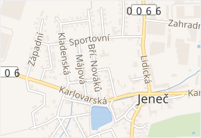Pod školkou v obci Jeneč - mapa ulice