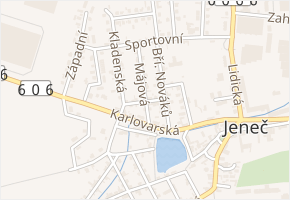 Příčná v obci Jeneč - mapa ulice