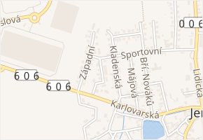 Souběžná v obci Jeneč - mapa ulice