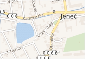 Úzká v obci Jeneč - mapa ulice