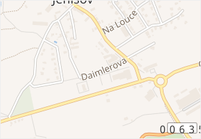 Daimlerova v obci Jenišov - mapa ulice