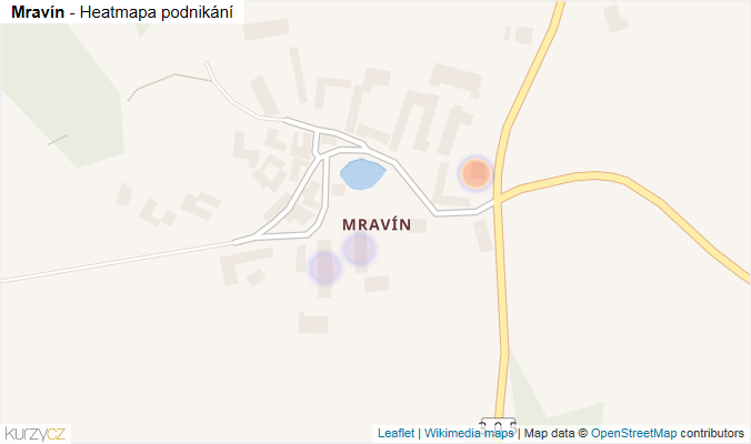 Mapa Mravín - Firmy v části obce.