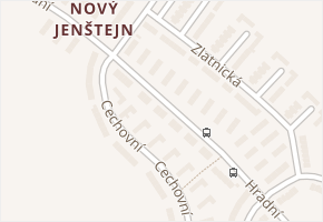 Hradní v obci Jenštejn - mapa ulice