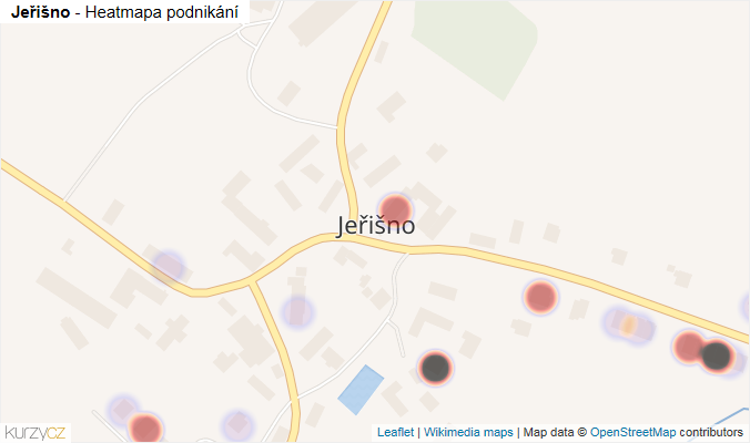 Mapa Jeřišno - Firmy v části obce.