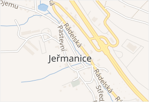 Střední v obci Jeřmanice - mapa ulice