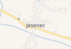 Jesenec v obci Jesenec - mapa části obce
