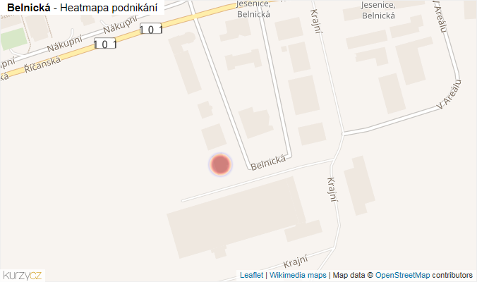 Mapa Belnická - Firmy v ulici.