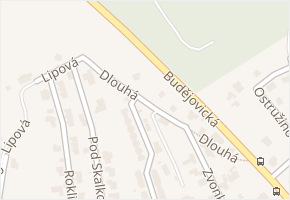 Dlouhá v obci Jesenice - mapa ulice