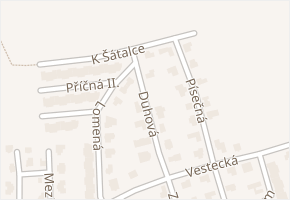 Duhová v obci Jesenice - mapa ulice