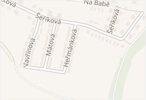 Heřmánková v obci Jesenice - mapa ulice