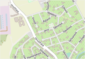 Jarní v obci Jesenice - mapa ulice