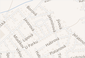 Jasanová v obci Jesenice - mapa ulice