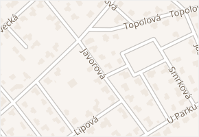 Javorová v obci Jesenice - mapa ulice